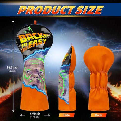 Golf Club Head Cover Golf Head Cover Driver Headcover Fairway Wood Headcover Hybrid Club Head Cover Back to The Easy in Kuwait