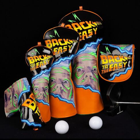 Golf Club Head Cover Golf Head Cover Driver Headcover Fairway Wood Headcover Hybrid Club Head Cover Back to The Easy in Kuwait