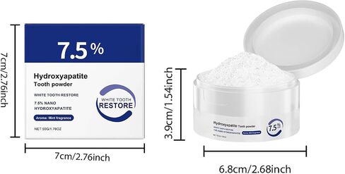 Microcrystalline Hydroxyapatite Powder, Microcrystalline Hydroxyapatite, 50g Hydroxyapatites Toothpaste, Stain Removal, Fresh Breath in Kuwait