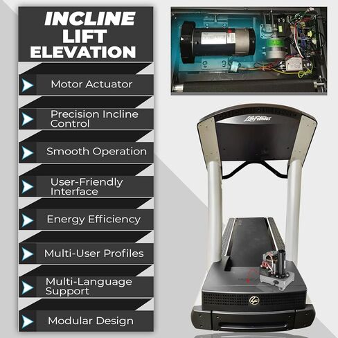 Hydra Fitness Exchange Treadmill Incline Lift Motor Linear Actuator 120 VAC, 60 Hz, 1.55 A, Capacity 900 lb, Exercise Equipment for Treadmill Heavy Duty Quiet Operation P/N 353904 Work with Gold's Gym in Kuwait