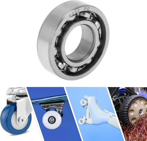 ACROPIX 6002 Deep Groove Ball Bearings P0 15x32x9mm Lubricated Bearings Open Type Silver Tone Scooter Skateboard Wheel 2 Pcs in Kuwait