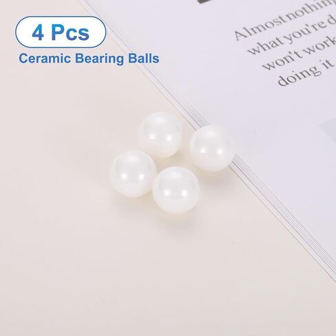 uxcell 4pcs Ceramic Bearing Balls 10.319mm 18/32" ZrO2 Zirconium Oxide Solid Bearing Ball, G10 Precision, White in Kuwait