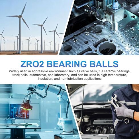 uxcell 4pcs Ceramic Bearing Balls 10.319mm 18/32" ZrO2 Zirconium Oxide Solid Bearing Ball, G10 Precision, White in Kuwait