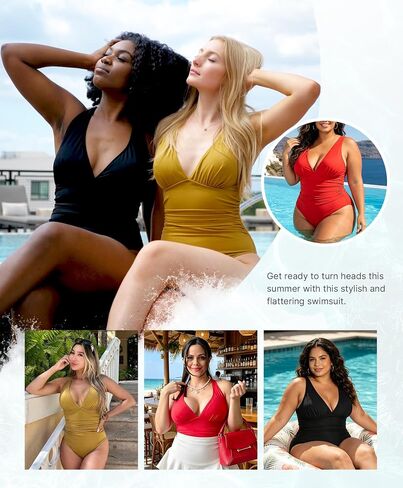 SHAPELLX Tummy Control Swimsuits for Women Shapewear Bathing Suit Cut Out Shaping Swimsuit One Piece Swimwear Red Large in Kuwait