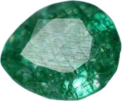 6.55 Ct NATURAL Green EMRALD Gemstone Loose CERTIFIED Pear Shape Ring Size in Kuwait