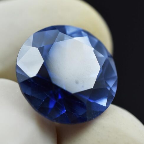 Natural Blue Tanzanite Round Cut 9.52 Ct Ring Size Loose Gemstone CERTIFIED in Kuwait