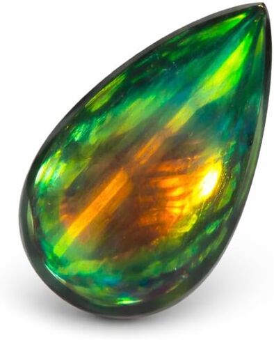 5.50 Ct Multi Color Pear Cut Natural Doublet Opal Ring Loose Gemstone CERTIFIED in Kuwait