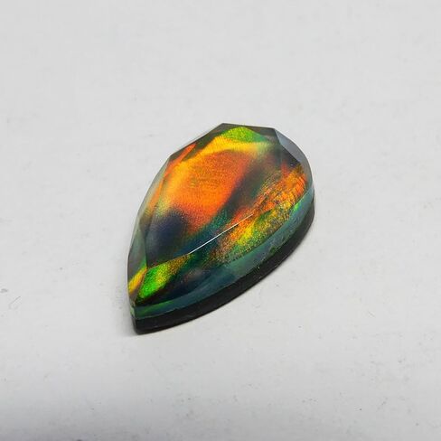 5.50 Ct Multi Color Pear Cut Natural Doublet Opal Ring Loose Gemstone CERTIFIED in Kuwait