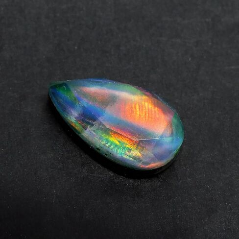 5.50 Ct Multi Color Pear Cut Natural Doublet Opal Ring Loose Gemstone CERTIFIED in Kuwait