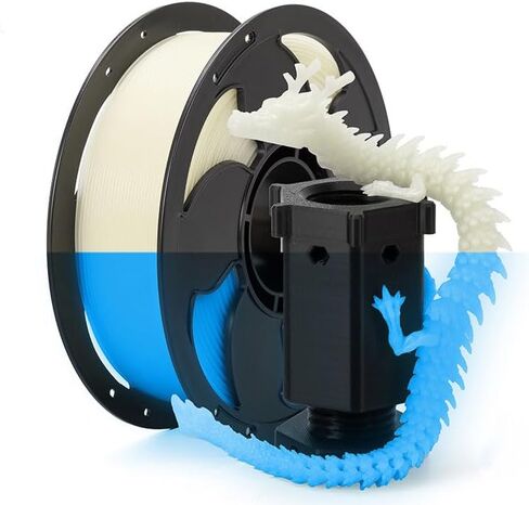 PLA Filament 1.75mm, 3D Printer Filament with Silver Glitter, Shimmering 3D Printing for Unique Finish in Kuwait