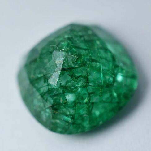 7 Ct NATURAL Emerald Green SQUARE CUSHION Cut Loose Gemstone Ring Size CERTIFIED in Kuwait
