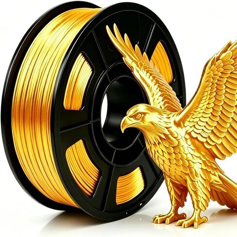3D Silk PLA Filament 1.75mm 250g Spool Wire for 3D Printer Material, Print with Most FDM 3D Printers, Silver in Kuwait
