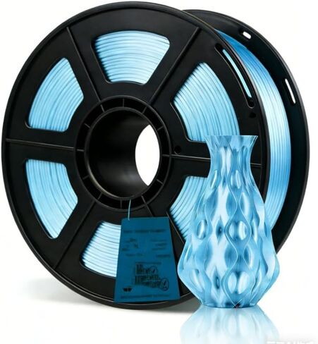 3D Silk PLA Filament 1.75mm 250g Spool Wire for 3D Printer Material, Print with Most FDM 3D Printers, Silver in Kuwait