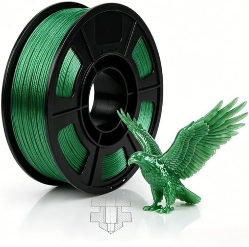 3D Silk PLA Filament 1.75mm 250g Spool Wire for 3D Printer Material, Print with Most FDM 3D Printers, Silver in Kuwait