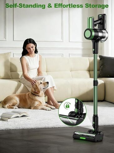 Cordless Vacuum Cleaner, 10 in 1 Vacuum Cleaners for Home, Ultra-Long Runtime Stick Vacuum with Self-Standing & LED Display, Anti-Tangle & Wall Mount Charging in Kuwait