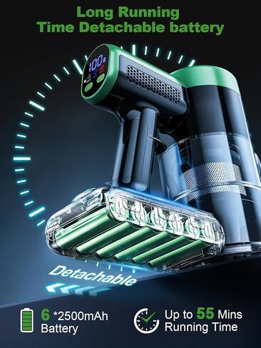 Cordless Vacuum Cleaner, 10 in 1 Vacuum Cleaners for Home, Ultra-Long Runtime Stick Vacuum with Self-Standing & LED Display, Anti-Tangle & Wall Mount Charging in Kuwait