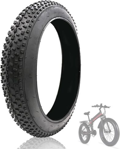 24x4.0 Inch Fat Tires for Ebike:Heavy Duty Puncture Proof Replacement Tire Compatible Wide Mountain Snow Off Road Bike in Kuwait