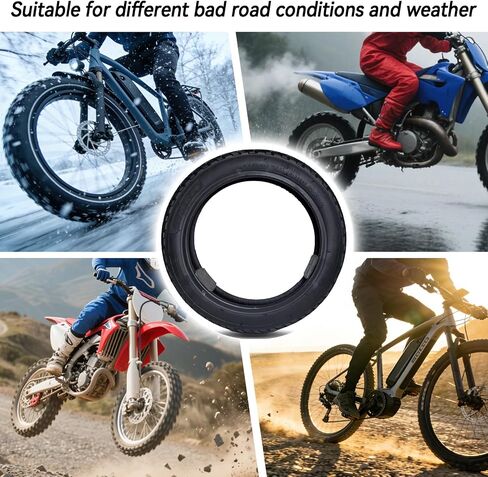 2 حزمة 14x2.50 إطار بدون أنبوب 2.50-10 60/100-10 إطار الدراجة الترابية مع 2 صمام ينبع يصلح للدراجات النارية سكوتر كهربائي، دراجة الترابية، دراجة أطفال Ebike الإطارات in Kuwait