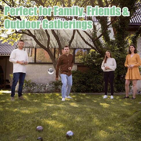 مجموعة ألعاب WodGod Petanque - 6 كرات من الفولاذ المقاوم للصدأ مع حقيبة حمل، كرة مستهدفة وسلسلة قياس، مجموعة ألعاب Petanque كلاسيكية للحديقة والشاطئ والفناء الخلفي - متعة كرة البوتشي العائلية في الهواء الطلق in Kuwait