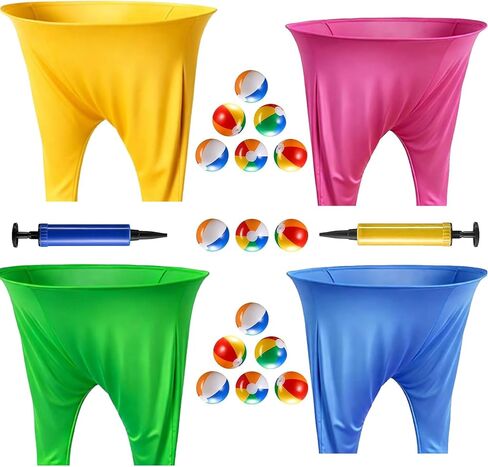 لعبة Granny Pants Yard، 4 قطع من السراويل العملاقة مع 15 كرة ومضختين لألعاب الصيد، لعبة الحفلات للعائلة والأصدقاء وحفلات أعياد الميلاد وبناء الفريق في الفناء الخلفي في الهواء الطلق in Kuwait