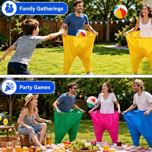 لعبة Granny Pants Yard، 4 قطع من السراويل العملاقة مع 15 كرة ومضختين لألعاب الصيد، لعبة الحفلات للعائلة والأصدقاء وحفلات أعياد الميلاد وبناء الفريق في الفناء الخلفي في الهواء الطلق in Kuwait
