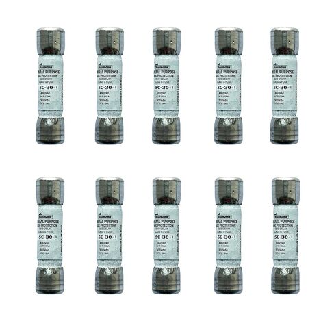 10-Pack New SC-30 SC-30A SC 30A 480Vac Time Delay Fuse,BP/SC-30A Current Limiting Class G Rejection Cartridge Fuses in Kuwait