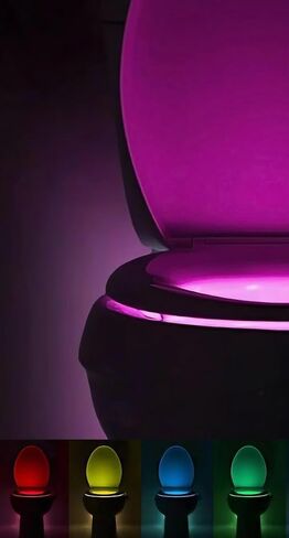 Smart Toilet Seat, Automatic Lift lid and seat, LED Night Light, hands free. Elongated version. (4 DD Batteries not included.) use energizer Max for best results. Assembly instructions under videos in Kuwait