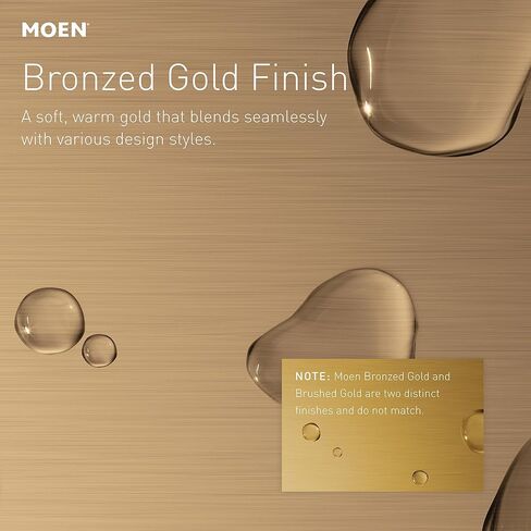Moen Arlys Bronzed Gold Modern Single Post Toilet Paper Holder for Bathroom, Y5708BZG in Kuwait