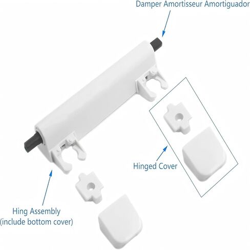 Toilet Seat Hinge Kit 1150464-0 1109093-0 for Kohler Elongated | Replacement toilet seat hinges for Kohler elongated models. Part numbers 1150464-0, 1109093-0. Easy DIY install. in Kuwait