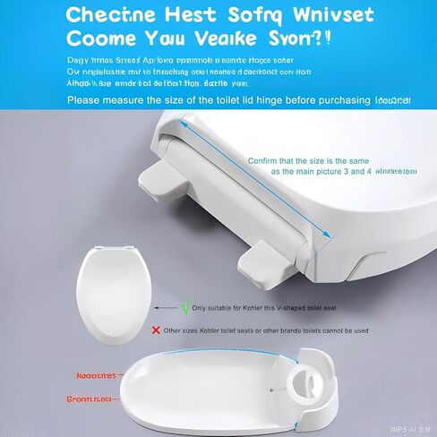 Toilet Seat Hinge Kit 1150464-0 1109093-0 for Kohler Elongated | Replacement toilet seat hinges for Kohler elongated models. Part numbers 1150464-0, 1109093-0. Easy DIY install. in Kuwait