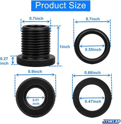 قطعتان من محولات وغسالات الخيوط، 1/2x28-3/4x16، أسود in Kuwait