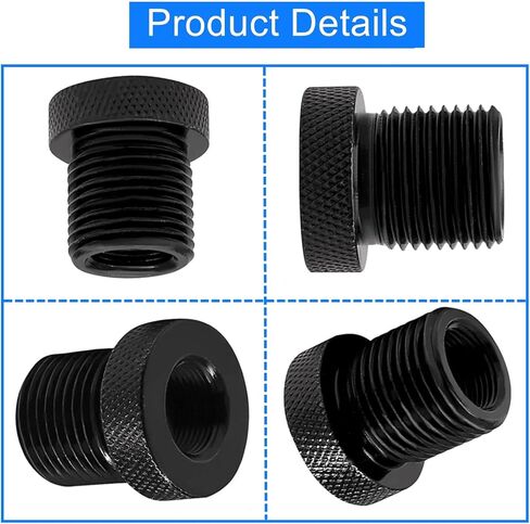 قطعتان من محولات وغسالات الخيوط، 1/2x28-3/4x16، أسود in Kuwait