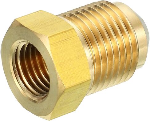 1/4 Inch Female x 3/8 Inch Male Flare Connectors, SAE 45 Degree Flare Brass Adapter Pipe Fitting for Air Gas Line Refrigeration HVAC in Kuwait