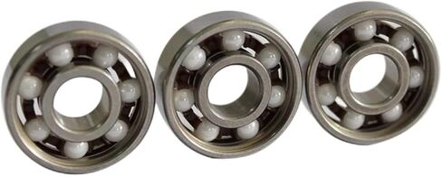 10PCS 608 2RS Stainless Steel Ring with White ZrO2 Ceramic Balls Longboard Inline Skate Skateboard Bearings in Kuwait