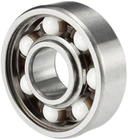10PCS 608 2RS Stainless Steel Ring with White ZrO2 Ceramic Balls Longboard Inline Skate Skateboard Bearings in Kuwait