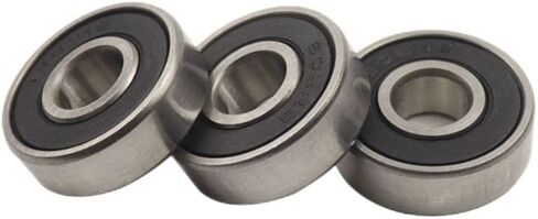 10PCS 608 2RS Stainless Steel Ring with White ZrO2 Ceramic Balls Longboard Inline Skate Skateboard Bearings in Kuwait