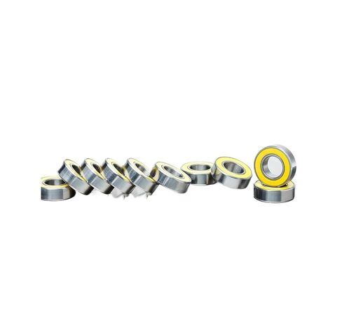 ثنائية المعدن ختم درع مايكرو الأخدود العميق تحمل 10 قطعة 688-2RS 8x16x5 مللي متر محامل المطاط الأصفر in Kuwait