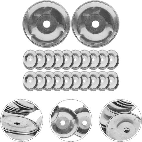 Milisten 50Pcs Cymbal Ching Rings Tambourine Jingle Effect Replacement Accessories 1.22In Thin Metal Percussion Drum Parts for Hihats Crashes Rides Drum Kit Setup in Kuwait