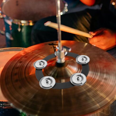 Milisten 50Pcs Cymbal Ching Rings Tambourine Jingle Effect Replacement Accessories 1.22In Thin Metal Percussion Drum Parts for Hihats Crashes Rides Drum Kit Setup in Kuwait