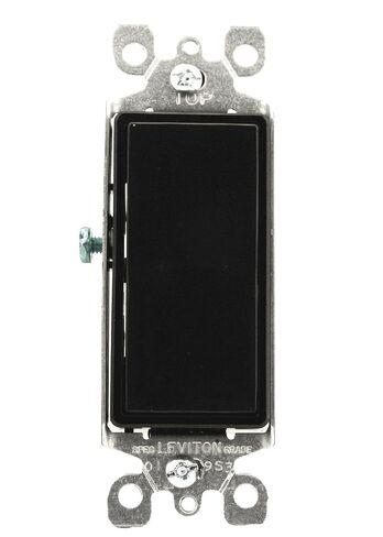 Leviton 5603-2I 15 Amp, 120/277 Volt, Decora Rocker 3-Way AC Quiet Switch, Residential Grade, Grounding, Ivory (Pack of 2) in Kuwait