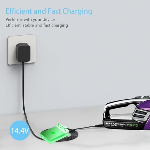 Replacement for Bissell Pet Hair Eraser Charger Charging Power Cord for Bissell 2390 2390A 23903 2284W 2284 P/N 1614206 Lithium Ion Cordless Handheld Portable Vacuum Cleaner AC Adapter Black 6FT in Kuwait