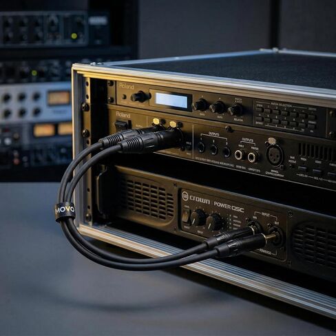 2 حزمة 1/4 بوصة TRS إلى XLR كابل ذكر (1 قدم)، متوازن 6.35 مم إلى XLR ذكر كابل تصحيح صوتي قصير لشاشات الاستوديو والخلاطات in Kuwait
