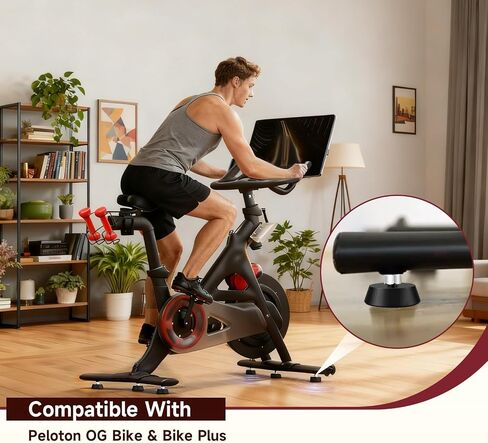4 قطع من وسادات دعم القدم للدراجة الرياضية المتوافقة مع Peloton OG & Plus، ترقية مسامير التسوية غير القابل للصدأ مقاس 3/8 بوصة قابلة للتعديل، تقليل الضوضاء، مطاط مضاد للانزلاق ممتص للصدمات in Kuwait