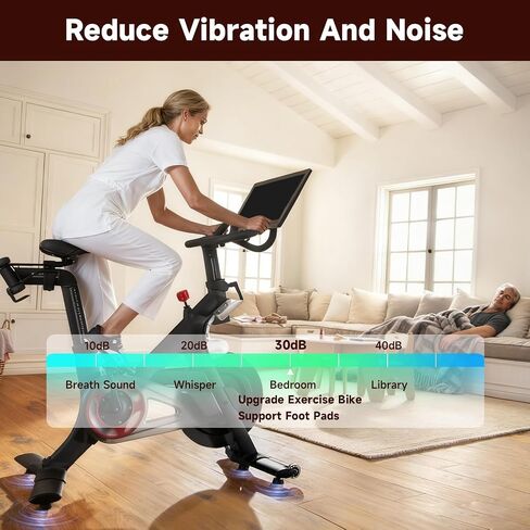 4 قطع من وسادات دعم القدم للدراجة الرياضية المتوافقة مع Peloton OG & Plus، ترقية مسامير التسوية غير القابل للصدأ مقاس 3/8 بوصة قابلة للتعديل، تقليل الضوضاء، مطاط مضاد للانزلاق ممتص للصدمات in Kuwait