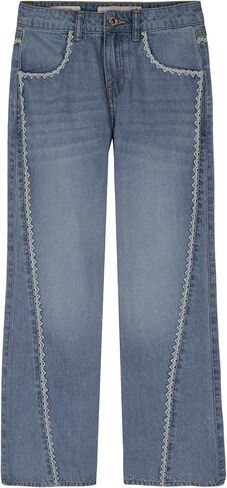 Lucky Brand Girls Mid Rise Flare Stretch Denim Jean ، Zipper Fly & Button Closure in Kuwait