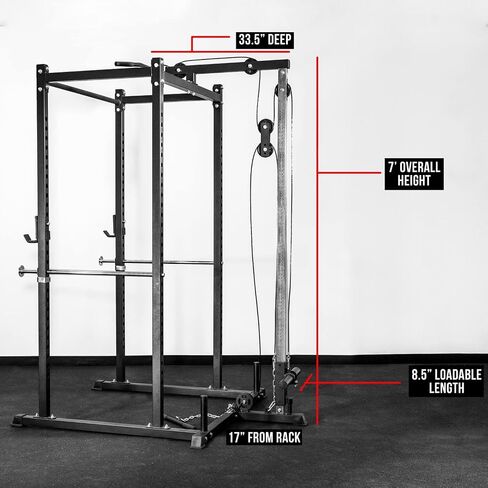 REP Fitness LAT Pull Down/Low Row Accessory for 1000 Series Power Racks - Attachment for PR-1100 and PR-1000 Weight Cages in Kuwait