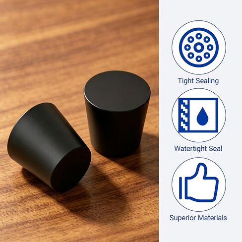 4Pcs Water Table Plug Replacement, Solid Rubber Tapered Drain Stopper Compatible with Step 2, Leakproof Plug for Test Tubes Plant Pots in Kuwait