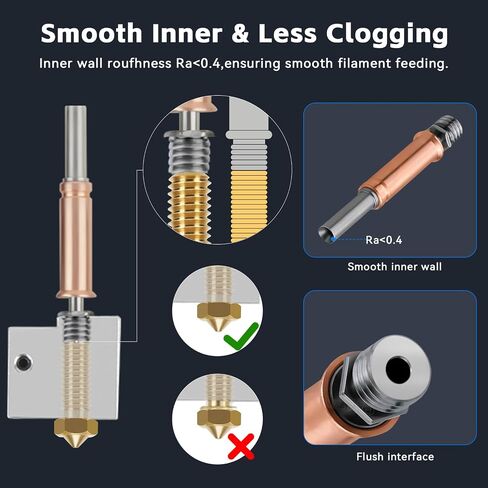 Kobra 3/Kobra 3 V2 Hotend with 0.4mm Brass Nozzle,Heater Cartridge Thermistor and Silicone Sock,Support High Temperature Extruder Hot End Compatible with ANYCUBIC Kobra 3/Kobra 3 V2 Combo 3D Printers in Kuwait