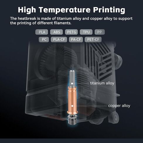Kobra 3/Kobra 3 V2 Hotend with 0.4mm Brass Nozzle,Heater Cartridge Thermistor and Silicone Sock,Support High Temperature Extruder Hot End Compatible with ANYCUBIC Kobra 3/Kobra 3 V2 Combo 3D Printers in Kuwait
