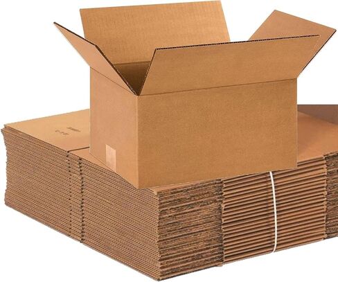 Shipping Boxes 12"L x 9"W x 6"H, 25-Pack Small Corrugated Boxes for Shipping, Mailing, Packing, Packaging and Storage, ECT-32 Single Wall, Kraft Cardboard, Holds up to 65 lbs in Kuwait